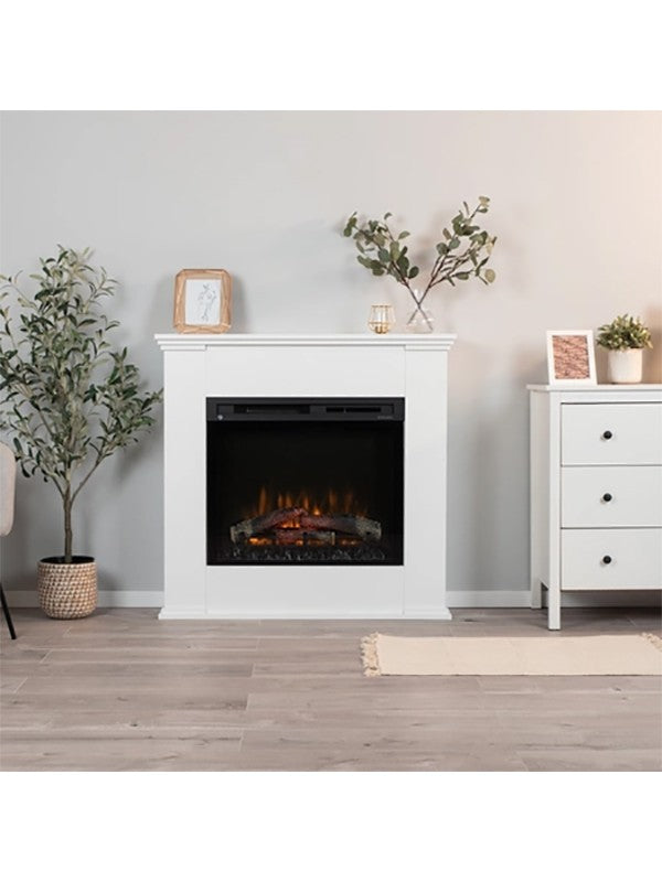 Caminetto Elettrico da pavimento A Libera Installazione A LED 28' Bianco - KELIA