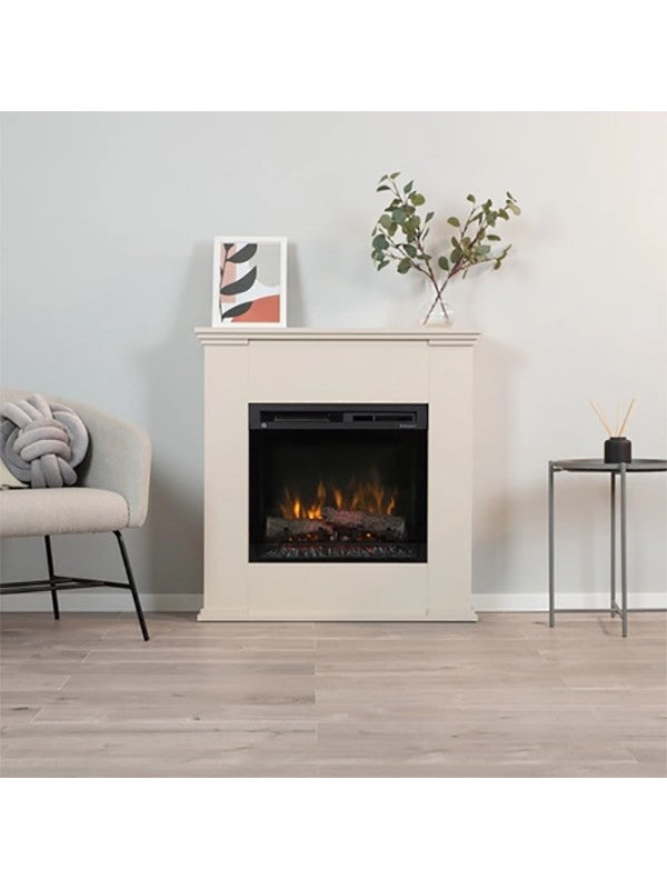 Caminetto Elettrico da pavimento A Libera Installazione A LED 23' Beige - KELIA