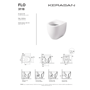 Wc Da Terra Kerasan Bianco Lucido "Flo 56"