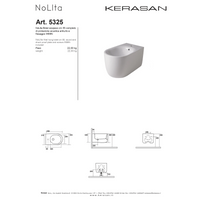 Coppia Di Sanitari Kerasan Sospesi Senza Brida Bianco Lucido "Nolita"