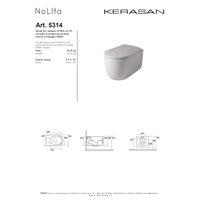 Coppia Di Sanitari Kerasan Sospesi Senza Brida Bianco Lucido "Nolita"