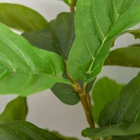 Ficus Artificiale per Interni ed Esterni, Pianta Artificiale Realistica con 78 Foglie, 130cm