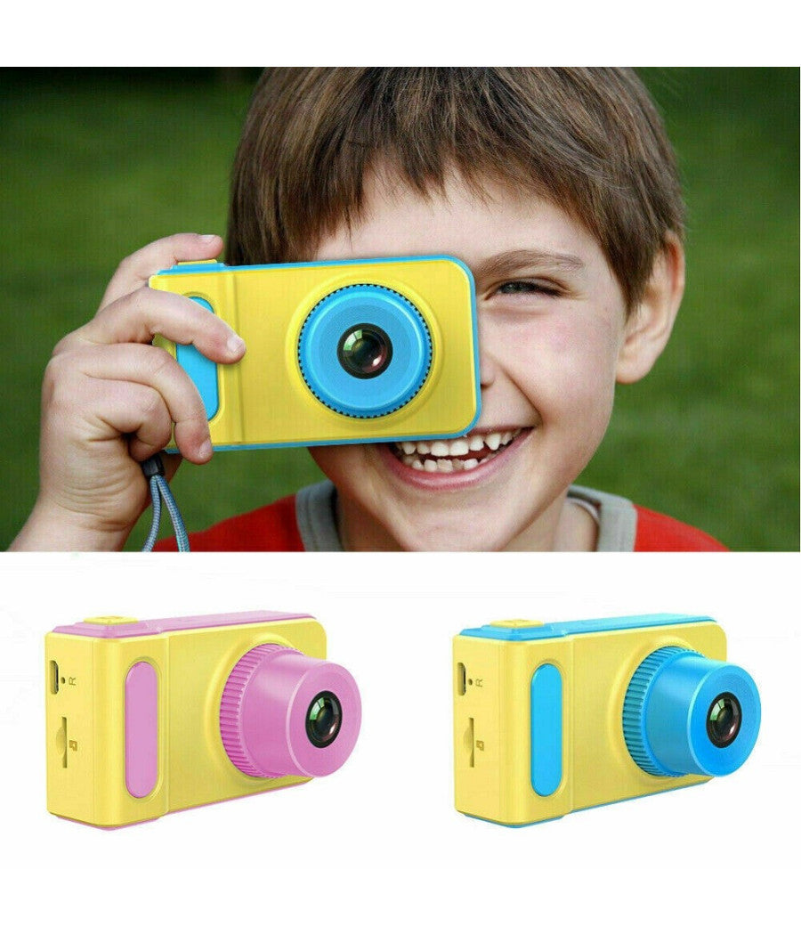 Kids Camera Fotocamera Digitale Hd Impermeabile 2" Sport Action Camera Micro Sd         