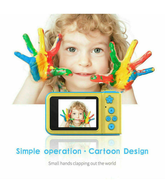 Kids Camera Fotocamera Digitale Hd Impermeabile 2" Sport Action Camera Micro Sd         