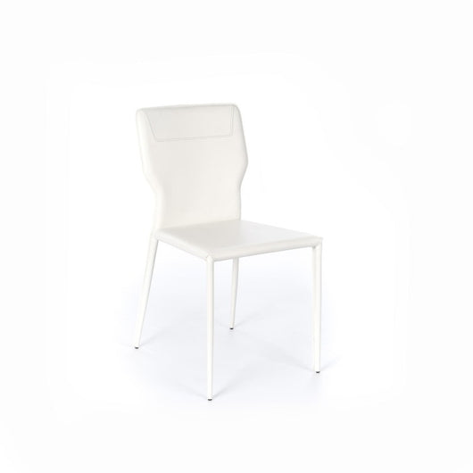 Kim - set da due sedie in similcuoio colore bianco -Stones