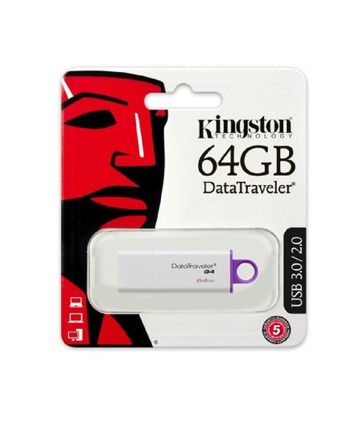 Kingston Chiavetta Usb 3.0/2.0 64gb Pen Drive Penna 64 Gb Datatraveler G4 Memoria         