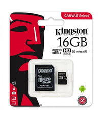 Kingston Micro Sd 16 Gb Classe 10 Microsd 80 Mb/s Canvas Scheda Memoria Sd 16gb         