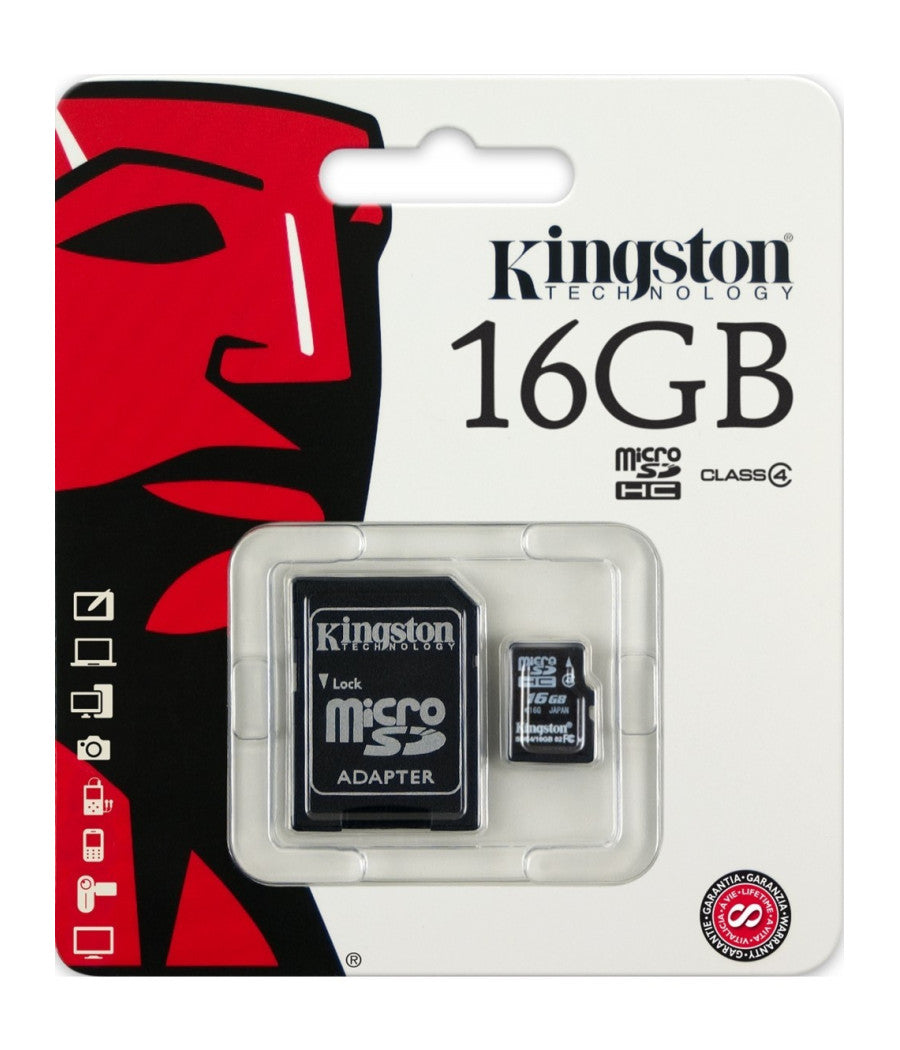 Kingston Micro Sd 16 Gb Microsd Classe 4 Sdhc Scheda Di Memoria Card Smartphone         