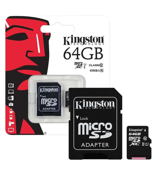 Kingston Micro Sd 64gb Microsd Classe 10 Sdhc Scheda Di Memoria Card Smartphone         
