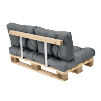 Cuscino da Seduta per Mobili Pallet 120x80 cm Imbottitura 12 cm - Grigio Chiaro [en.casa]