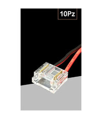Kit 10 Pezzi Connettore Alimentazione Per Striscia Strip Led 2 Pin 8 Mm Cn8mm-cv         