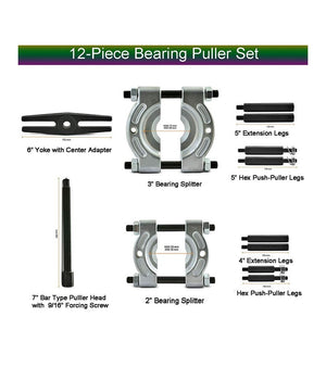 Kit 10 Pezzi Separatore Dislocatore Estrattore Cuscinetti 75-105 Mm         