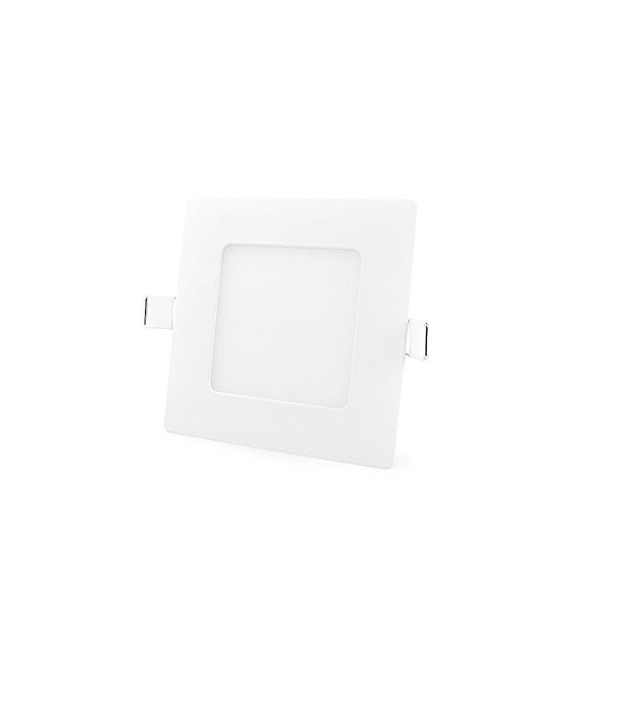 Kit 10 Plafoniere Faretti Led Tondo O Quadrato Da Incasso Con Alette 6w  -bianco Naturale  Quadrato    -