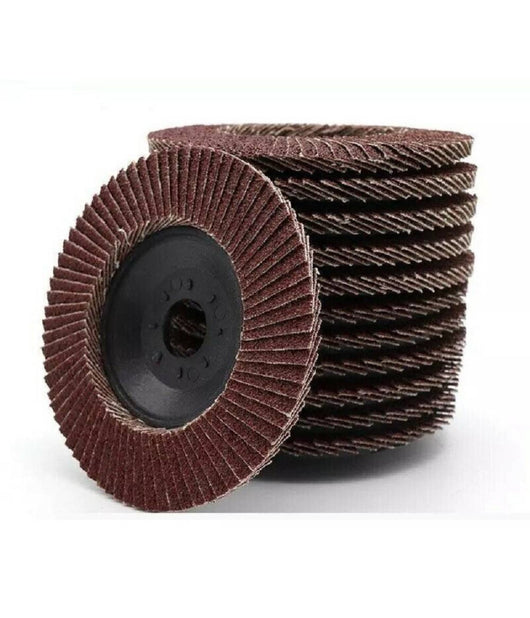 Kit 10 Pz Disco Abrasivo Lamellare Per Smerigliatrice 115mm Grana 80 Art.02037         