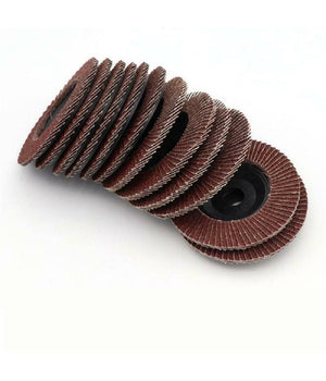 Kit 10 Pz Disco Abrasivo Lamellare Per Smerigliatrice 115mm Grana 80 Art.02037         