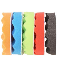 Kit 10 Pz Spugna Lucidante Ceratura + Adattatore Per Trapano Lucidatrice 125mm         