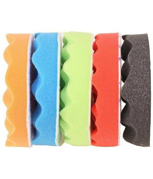 Kit 10 Pz Spugna Lucidante Ceratura + Adattatore Per Trapano Lucidatrice 150mm         