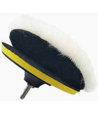 Kit 10 Pz Spugna Lucidante Ceratura + Adattatore Per Trapano Lucidatrice 150mm         