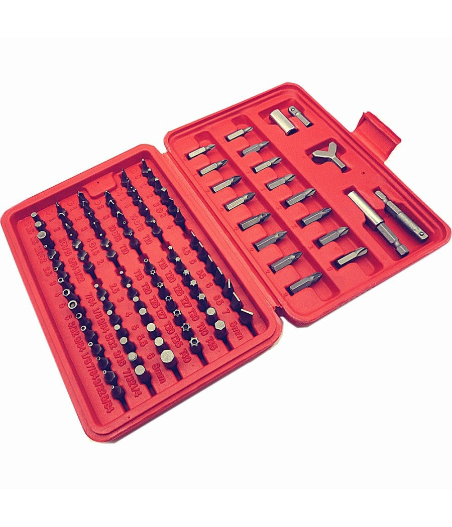 Kit 100 Inserti Per Cacciavite Avvitatore A Batteria In Valigetta         