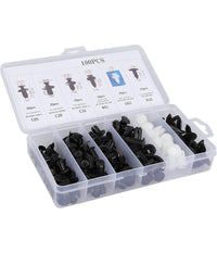 Kit 100pz Rivetti In Plastica Clip Viti Per Interni Auto Pannello Paraurti Porta         