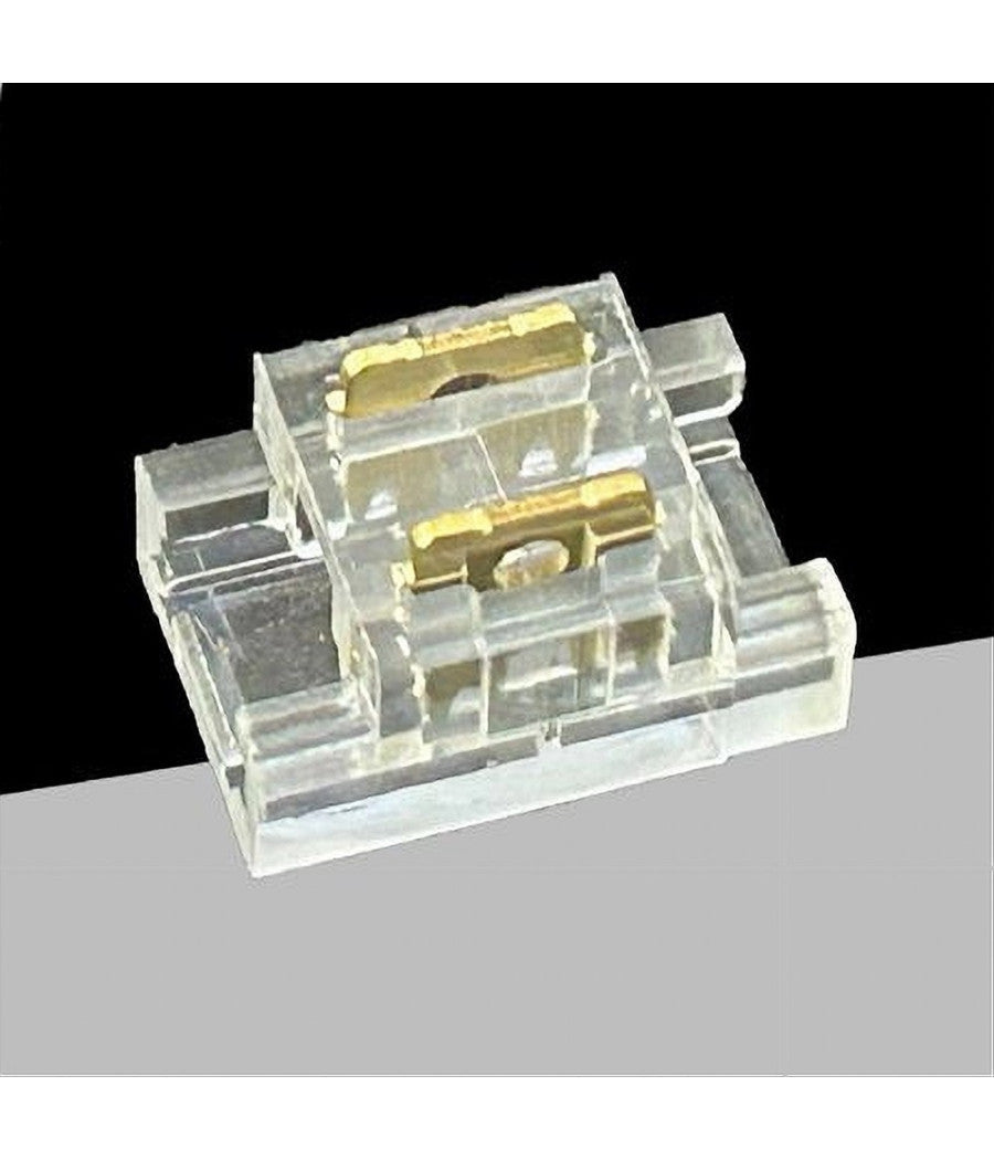 Kit 10pz Connettore Trasparente Lineare Per Striscia Strip Led 2 Pin 5mm Cn5mm-d         
