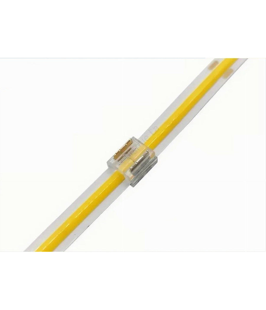 Kit 10pz Connettore Trasparente Lineare Striscia Led Monocolore 2pin 10mm Cn10-d         