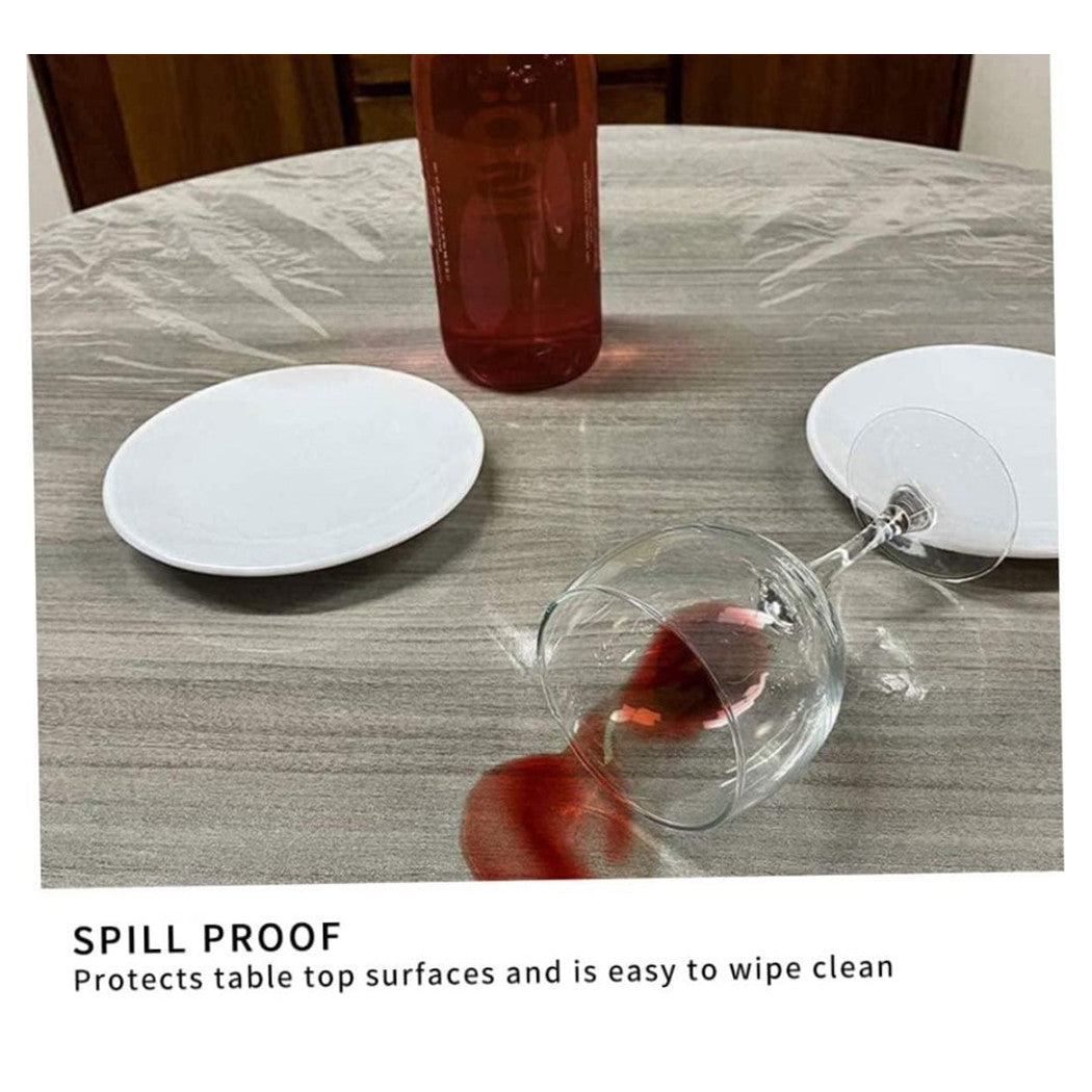 Trade Shop - Kit 10pz Protezione Per Tavola Tovaglia Usa E Getta Trasparente 1,40 X 2,00 Metri         