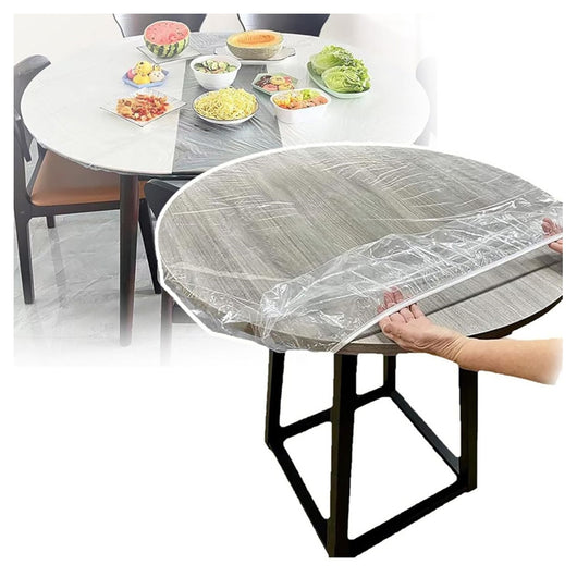 Trade Shop - Kit 10pz Protezione Per Tavola Tovaglia Usa E Getta Trasparente 1,40 X 2,00 Metri         