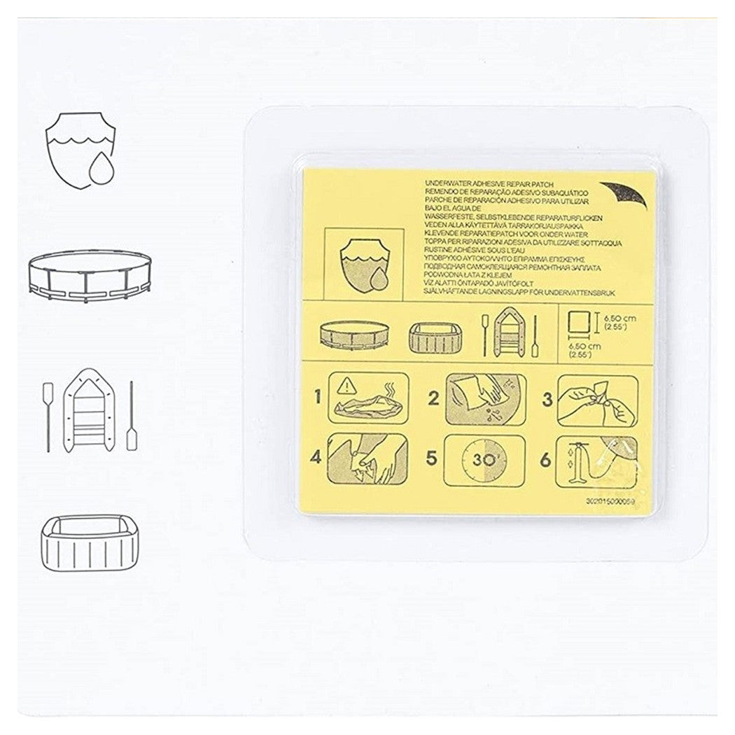 Trade Shop - Kit 10pz Toppe Di Riparazione Autoadesive Per Piscine Resistenti All'acqua 62091 -