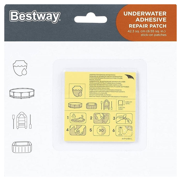 Trade Shop - Kit 10pz Toppe Di Riparazione Autoadesive Per Piscine Resistenti All'acqua 62091 -