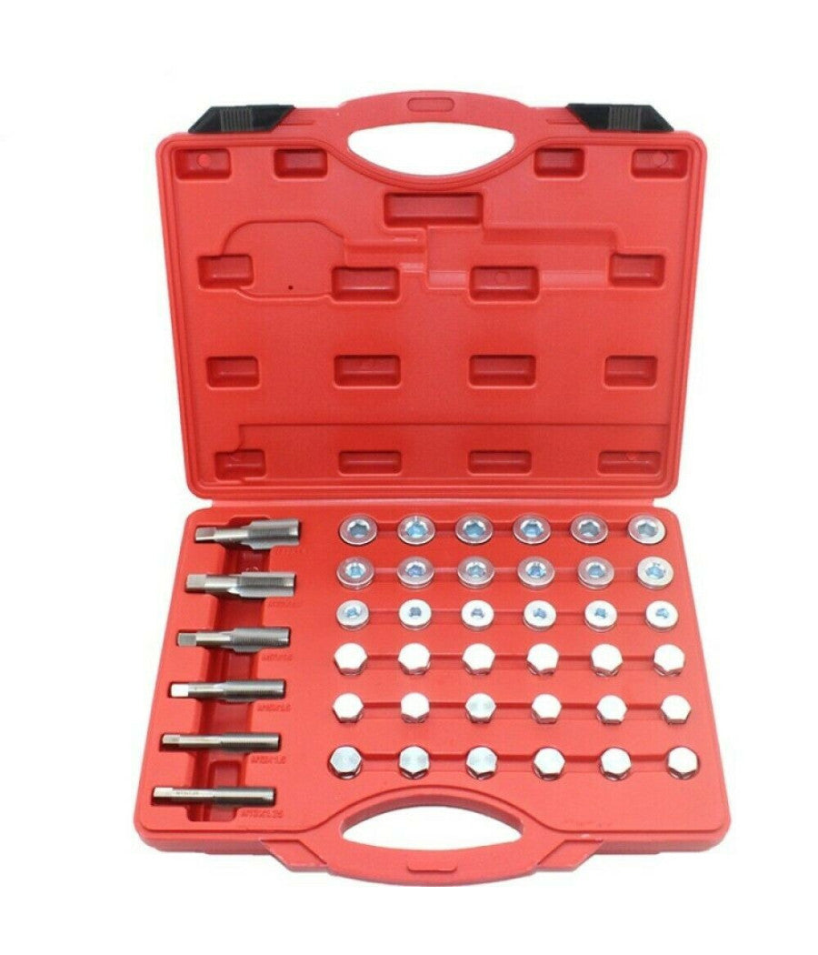 Kit 114 Pz Riparazione Filettatura Tappo Coppa Olio Con Tappi E Rondelle A.07200         