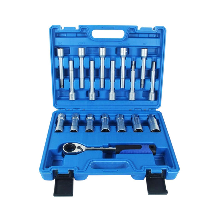 kit 18 chiavi a bussola per la rimozione di ammortizzatori e dadi