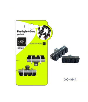 Kit 2 Pz Pastiglie Pattini Per Freni Bici Da 40mm Con Attacco Universale Xc-1644         