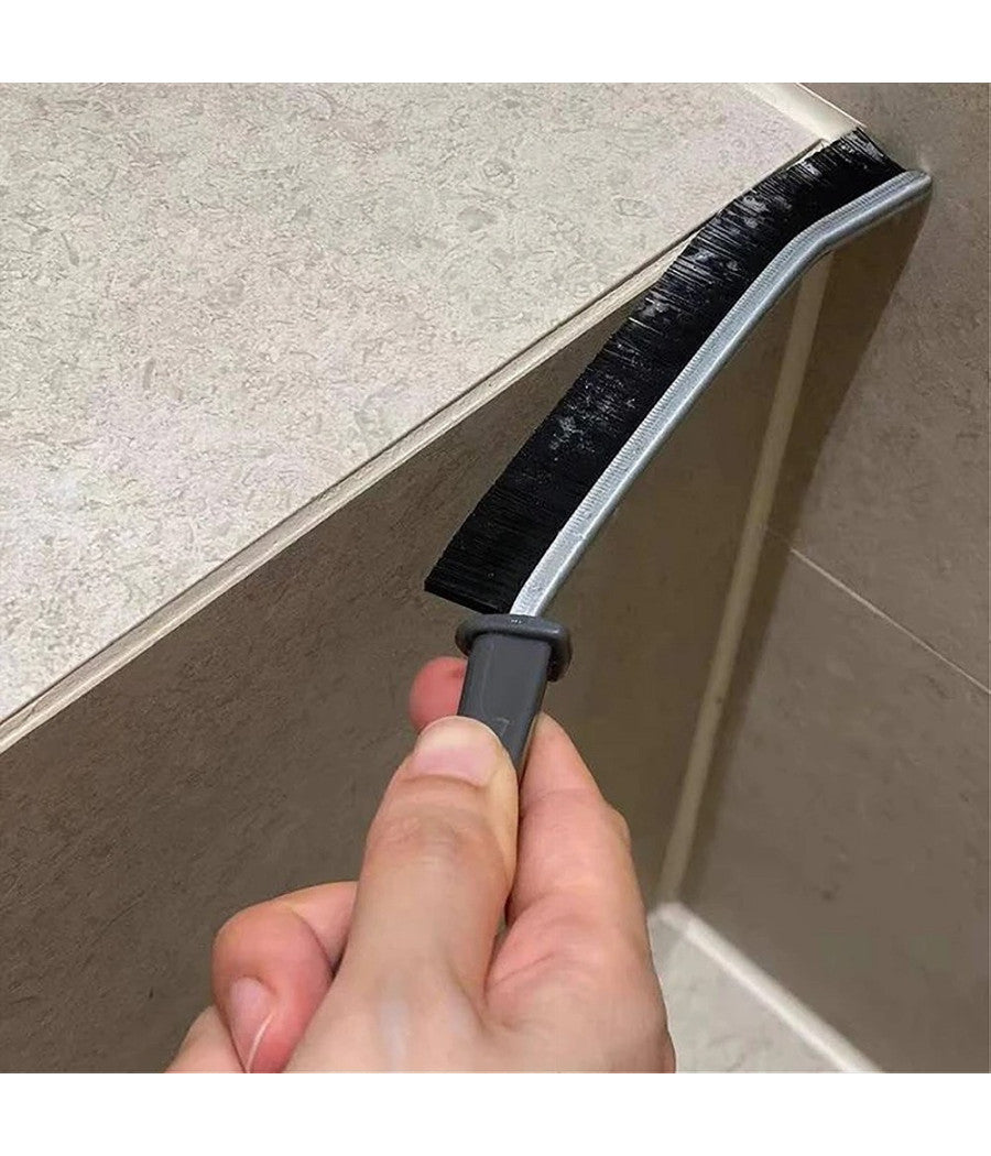 Kit 2 Spazzole Durevoli Per Pulizia Fughe Giunti Bagno Doccia Cucina Ergonomico         