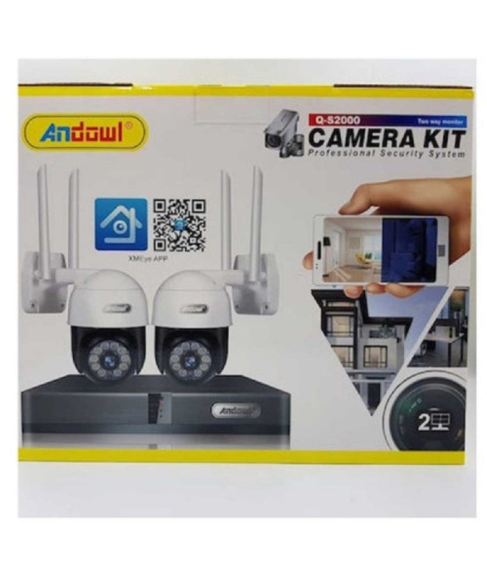 Kit 2 Telecamere Wi-fi Ptz 4k Con Registratore Nvr Sistema Di Sicurezza Q-s2000         