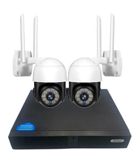 Kit 2 Telecamere Wi-fi Ptz 4k Con Registratore Nvr Sistema Di Sicurezza Q-s2000         