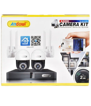 Kit 2 Telecamere Wi-fi Ptz 4k Con Registratore Nvr Sistema Di Sicurezza Q-s2000         