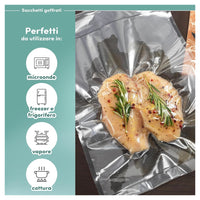 Trade Shop - Kit 20pz Sacchetti Sottovuoto 20x30cm Per Congelatore Frigorifero Microonde Cottura         