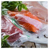 Trade Shop - Kit 20pz Sacchetti Sottovuoto 25x35cm Per Congelatore Frigorifero Microonde Cottura -