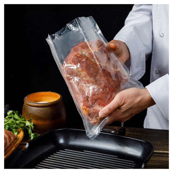 Trade Shop - Kit 20pz Sacchetti Sottovuoto 25x35cm Per Congelatore Frigorifero Microonde Cottura -