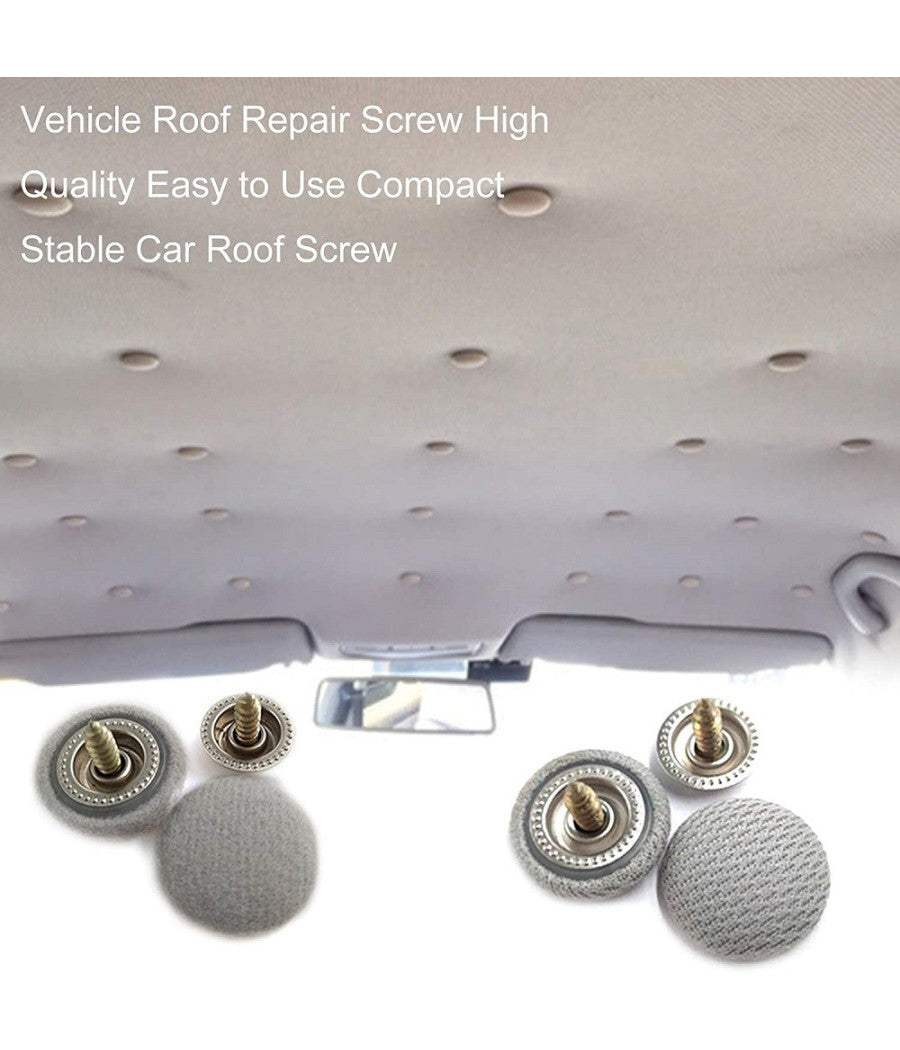 Kit 20pz Vite Per Riparazione Tetto Tettuccio Auto Fermo Perni Automatici Nylon         