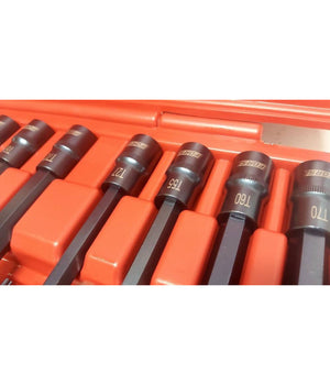 Kit 26 Pz Inserti Inserto Torx Chiavi Bussola 1/2 Lunghe Auto Meccanico Fs-43612         