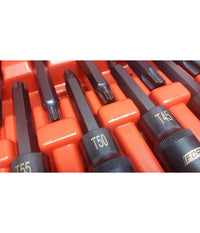 Kit 26 Pz Inserti Inserto Torx Chiavi Bussola 1/2 Lunghe Auto Meccanico Fs-43612         