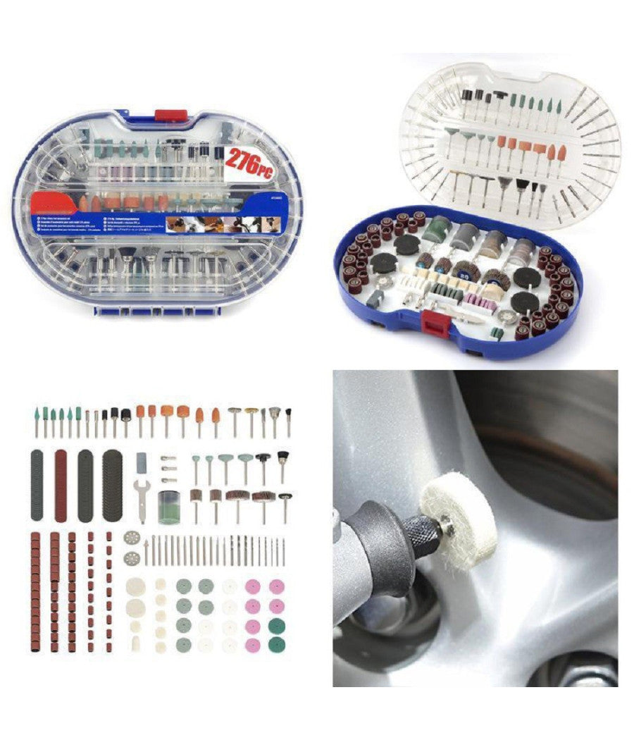 Kit 276 Accessori Mini Trapano Dremel Punte Per Lucidare Levigare In Valigetta         