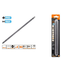 Kit 2pz Di Bits Da 200mm Punte Doppie Inserti Ph2 + Sl6 Punta S2 Magnetica 57246         