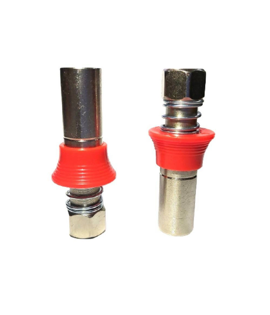 Kit 2pz Ugello Accoppiatore Ingrassatore Pompa Grasso Autobloccante Molla 07442         