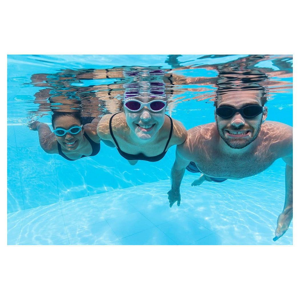 Trade Shop - Kit 3 Paia Di Occhialini Piscina Da Nuoto Ix-1400 Colorati Per Adulti 14+ Anni 21095 -