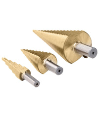 Kit 3 Punte Frese Coniche Gradino 4-12 4-20 4-32 1/4 Titanio Trapano Avvitatore         