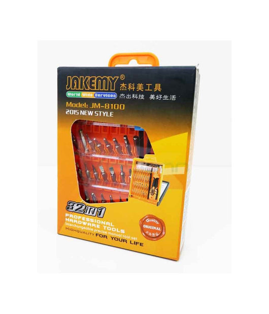 Kit 32 Attrezzi Giraviti Pinzette Riparazione Smontaggio Hardwarejm-8100         