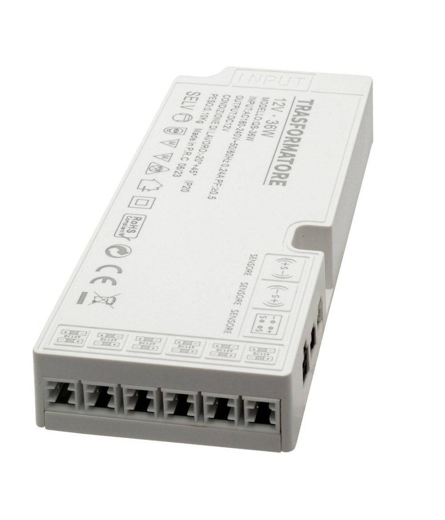 Kit 3pz Barra Led 36w Profilo Alimentatore 12v Luce 4000k Dimmerabile Sensore Touch         